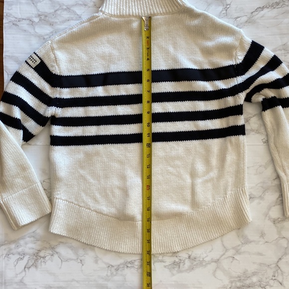 KATE SPADE Broome Street Chinky Mock Neck Striped Sweater XS - Picture 8 of 9